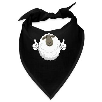 Thumbs up Sheep - Bandana - Schwarz - Vorne
