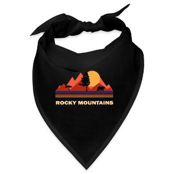 Rocky Mountains - Bandana - Schwarz - Vorne