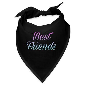 Best friend - bester Freund - Bandana - Schwarz - Vorne