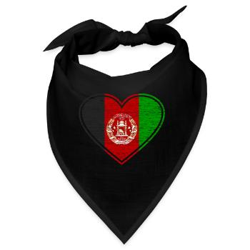 Afghanistan Asien Geschenkidee - Bandana - Schwarz - Vorne