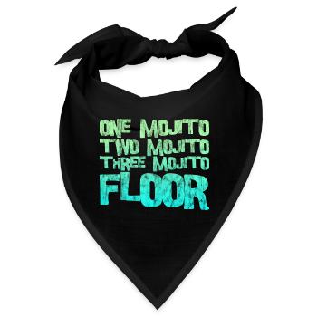 One Mojito Two Mojito Three Mojito Floor 3 - Bandana - Schwarz - Vorne