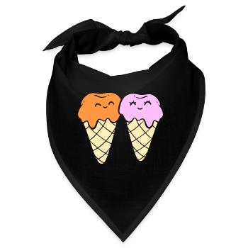 Eisliebhaber Icecream Scooper - Bandana - Schwarz - Vorne