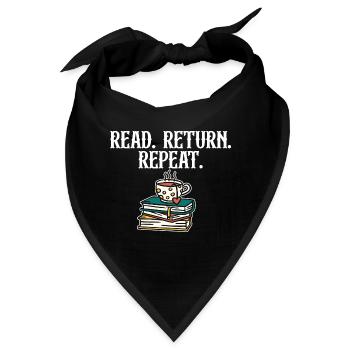 Read Return Repeat Library Worker Librarian Book - Bandana - Schwarz - Vorne