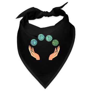 Rette die Erde Umweltschützer - Bandana - Schwarz - Vorne