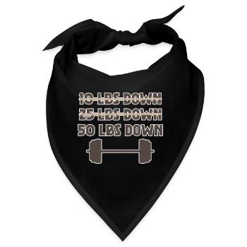 50 Lbs Down 2 - Bandana - Schwarz - Vorne