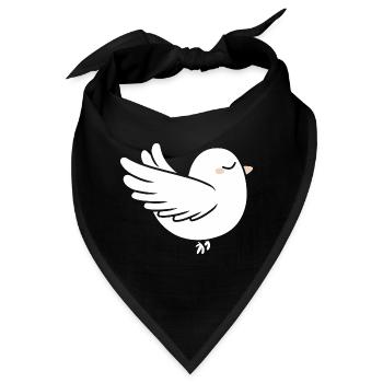 Taube - Bandana - Schwarz - Vorne