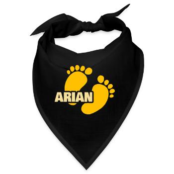 Geschenk für Arian - Bandana - Schwarz - Vorne
