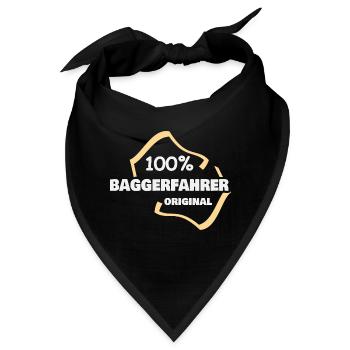 Baggerfahrer - Bandana - Schwarz - Vorne