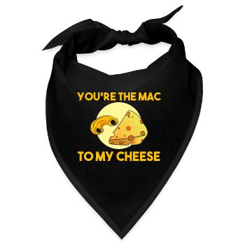 Mac- und Käseliebhaber Käsemakaroni - Bandana - Schwarz - Vorne