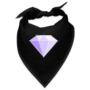 Edelsteine: Diamant Zeichnung. Juwel Symbol. - Bandana - Schwarz - Vorne