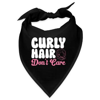 Lockiges Haar Afro Locken Natürliches Haar - Bandana - Schwarz - Vorne
