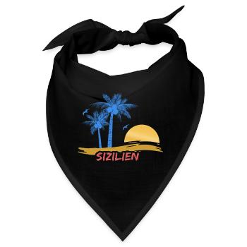 Strand Sizilien - Bandana - Schwarz - Vorne