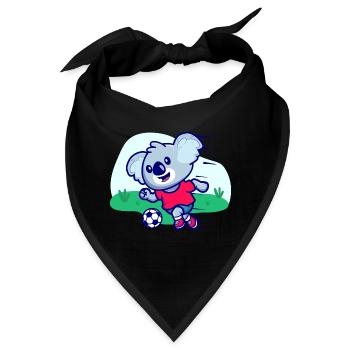 Fußball Kinder Koala I lustige Tiere | Sport - Bandana - Schwarz - Vorne