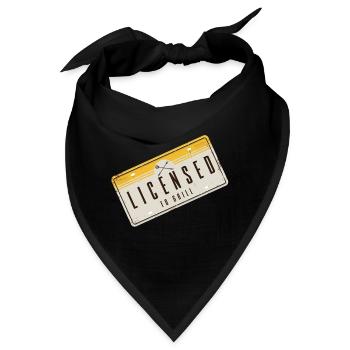 Lustiger Grill-Spruch I Grillen Motiv - Bandana - Schwarz - Vorne