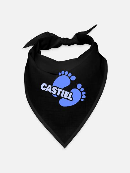 Footprint Baby Birth Castiel - Bandana - black - Front
