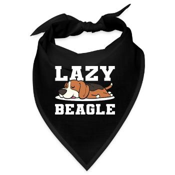 Lazy Beagle Zertifizierter Hundetrainer - Bandana - Schwarz - Vorne