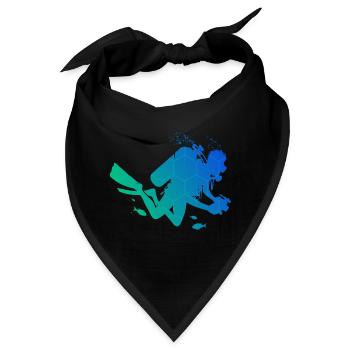 Diver Scuba Diver Scuba Taucher Free Dive - Bandana - Schwarz - Vorne