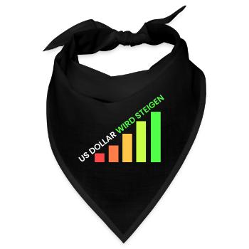 US Dollar wird steigen - Bandana - Schwarz - Vorne