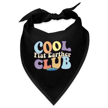 Cool Flat Earther Club Conspiracy Theory Earth Is - Bandana - Schwarz - Vorne