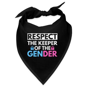 Gender Reveal Design für eine Gender-Hüterin - Bandana - Schwarz - Vorne