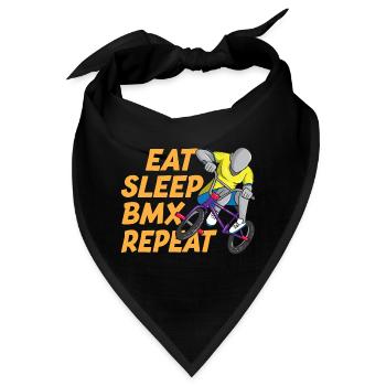 Eat Sleep BMX Repeat Funny BMX - Bandana - Schwarz - Vorne
