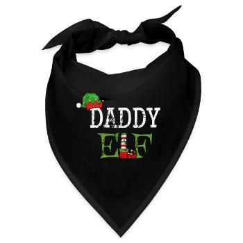 Daddy Elf - Papa der Weihnachts-Elf - Bandana - Schwarz - Vorne