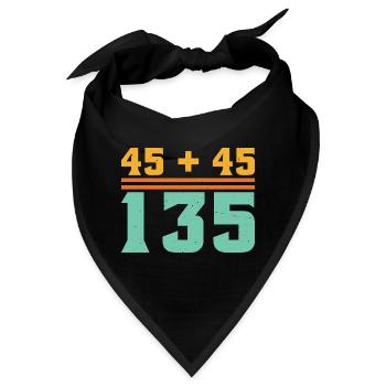 45 + 45 = 135 5 - Bandana - Schwarz - Vorne