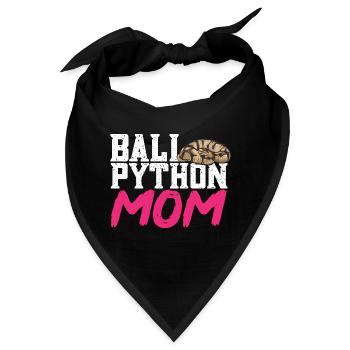 Ball Python Schlange Königspython - Bandana - Schwarz - Vorne