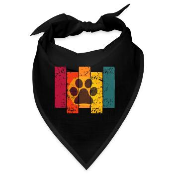 Hundepfote Bunt Hund - Bandana - Schwarz - Vorne