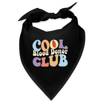 Cool Blood Donor Club Save Lives Blood Donation - Bandana - Schwarz - Vorne