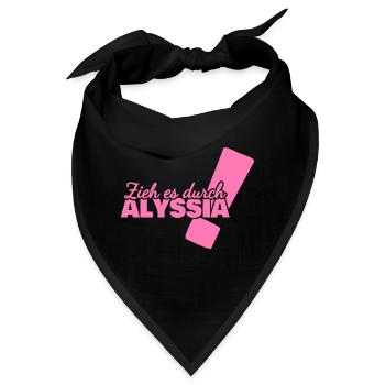 Vorname Alyssia - Bandana - Schwarz - Vorne