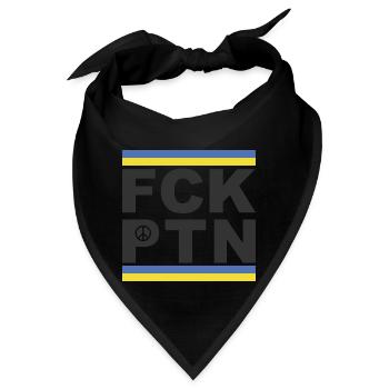 Frieden für die Ukraine (FCK-PTN-Edition) - Bandana - Schwarz - Vorne