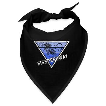 Retro Eisspeedway I Motorradfahrer Biker Motorrad - Bandana - Schwarz - Vorne