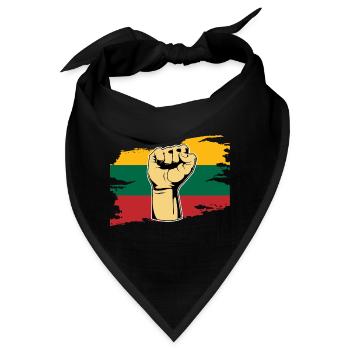 Faust Litauer Litauen - Bandana - Schwarz - Vorne