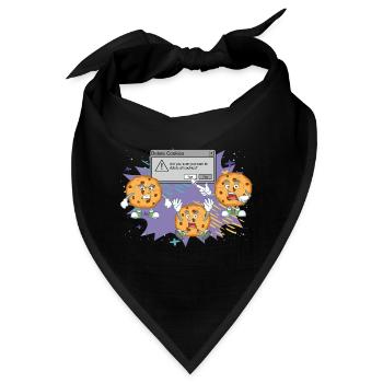 Delete Cookies Geek tech humor Informatiker - Bandana - Schwarz - Vorne