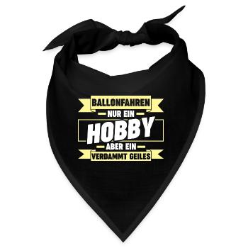 Ballonfahren Luftfahrt Ballonfahrer Heißluftballon - Bandana - Schwarz - Vorne