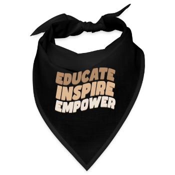 Aufklären Inspirieren Befähigen - Bandana - Schwarz - Vorne