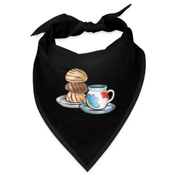 Concha Hispanic Mexikanisch Pan Dulce - Bandana - Schwarz - Vorne