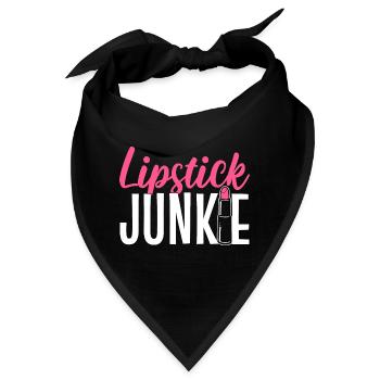 Lustiger Make-up-Künstler Lippenstift Hamster - Bandana - Schwarz - Vorne