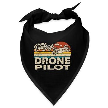 Drohne Drohnen Drone Quadrocopter Geburtstag - Bandana - Schwarz - Vorne