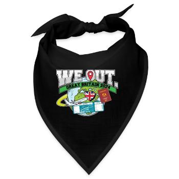 We Out Trip To Great Britain Travel Matching - Bandana - Schwarz - Vorne