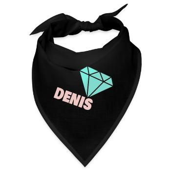 Geschenk für Denis - Bandana - Schwarz - Vorne