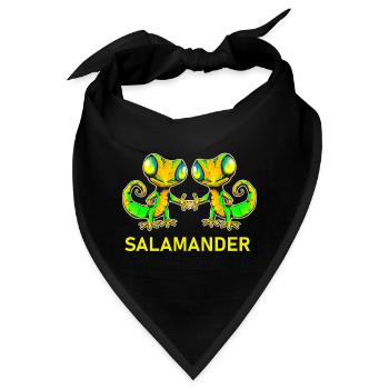 Salamander Gecko Freunde - Bandana - Schwarz - Vorne
