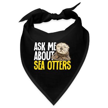 Seeotter - Bandana - Schwarz - Vorne