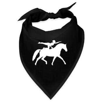 Voltigier Pferde Pferdesport Voltigieren - Bandana - Schwarz - Vorne