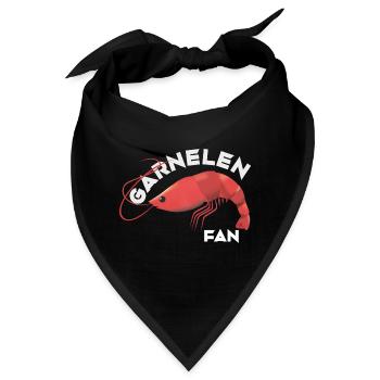 Garnele Garnelen Shrimp Aquarianer Geschenk - Bandana - Schwarz - Vorne