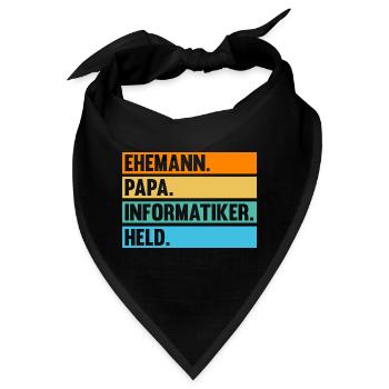 Papa Vater Informatik Programmierer Informatiker - Bandana - Schwarz - Vorne