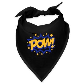 Pow (Explosion) - Bandana - Schwarz - Vorne