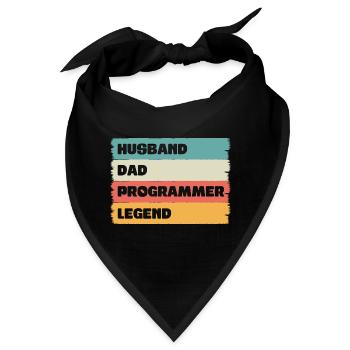 Husband Dad programmer Legend - Bandana - Schwarz - Vorne