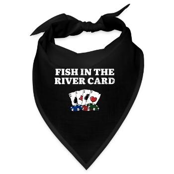 Fish in the River Card Card Games Poker Card - Bandana - Schwarz - Vorne